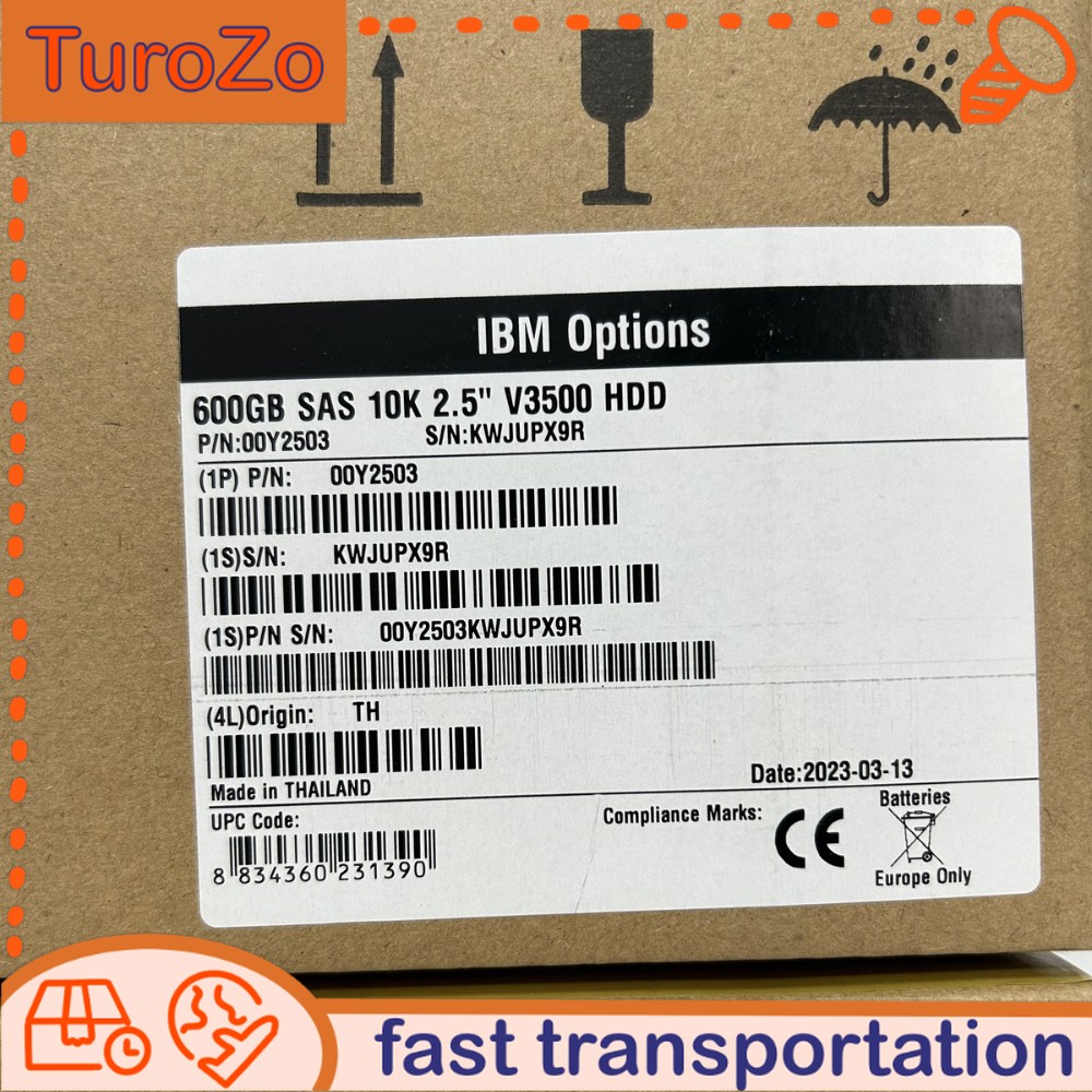 NEW IBM 00Y2430 00Y5707 00Y2503 00MJ145 600GB 10K 2.5" SAS V3700 Hard Drive HDD