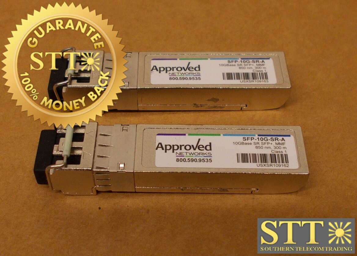SFP-10G-SR-A APPROVED NETWORKS 10G BASE SR SFP+MMF 850NM 300M NEW (LOT OF 2)