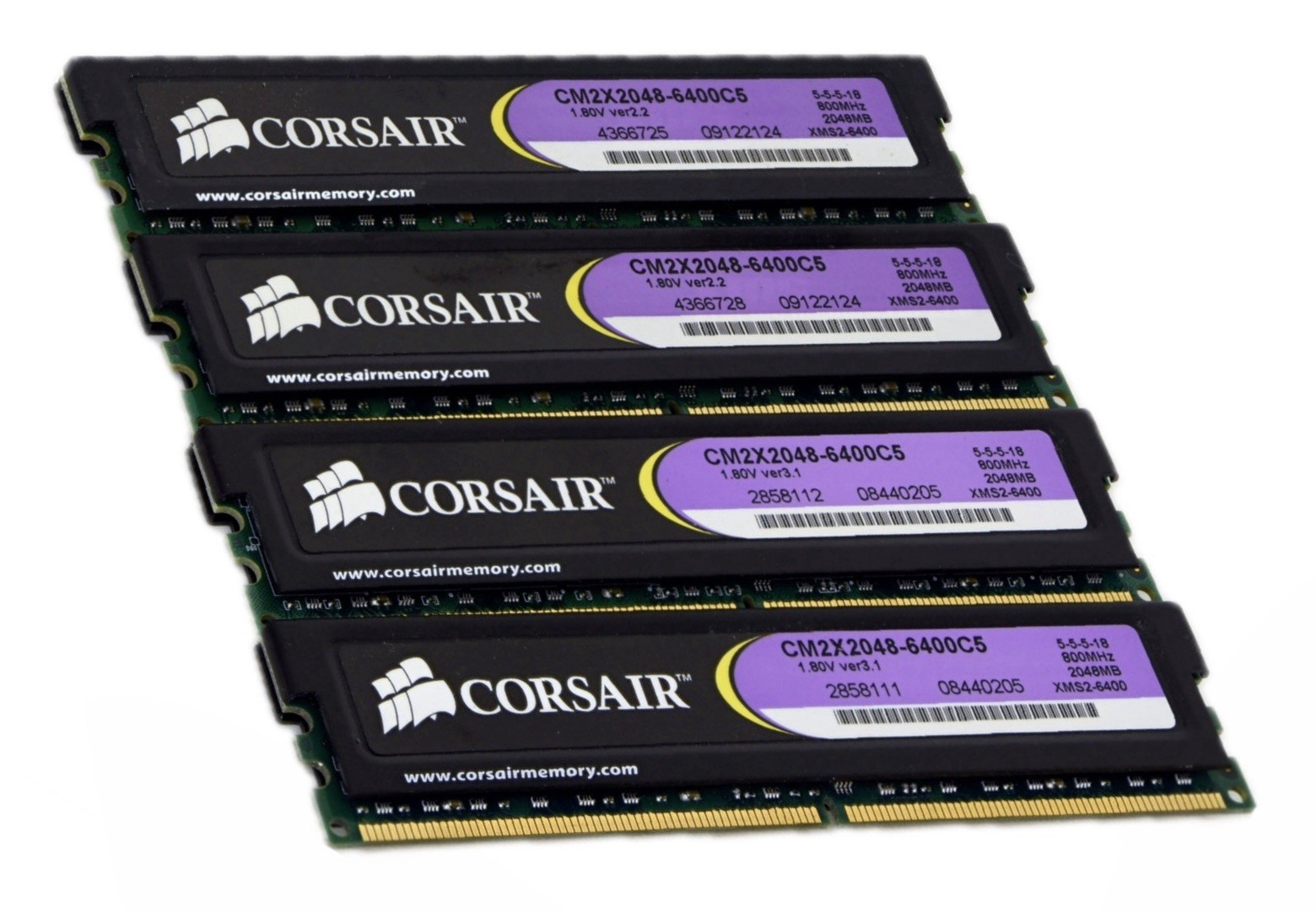 2GB Corsair CM2X2048-6400C5 Gaming RAM XMS2-6400 DDR2-800 1,8V ver 4.2 5-5-5-18