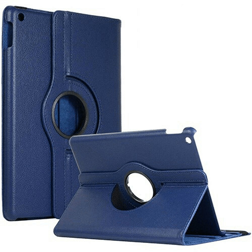 Leather Flip 360 Rotating Portfolio Stand Case for iPad Mini 4, Mini 5 DARK BLUE