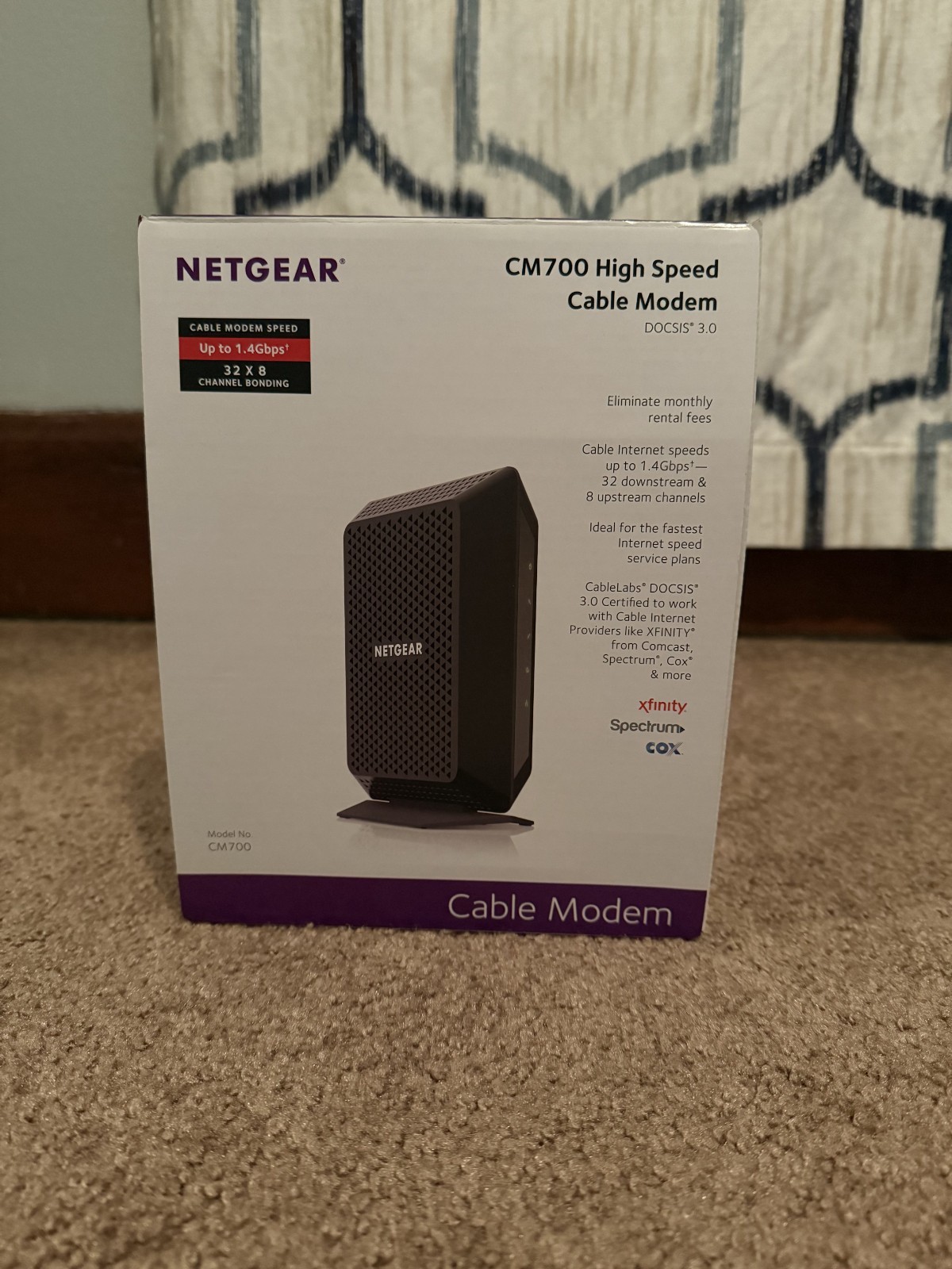 Netgear CM700 Cable Modem CIB + 10ft Coaxial Cable