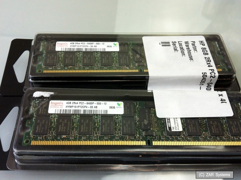 HP 504351-B21 8GB (2x4GB) Memory Kit for Proliant DL165 G5, DL185 G5, DL785 G5