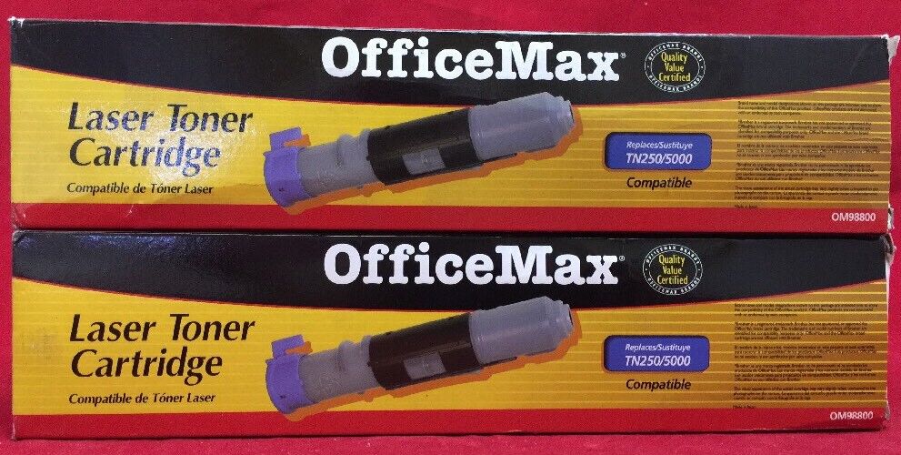 Office Max OM98800 Toner Cartridge Brother Toner TN-250 (Lot Of 2)