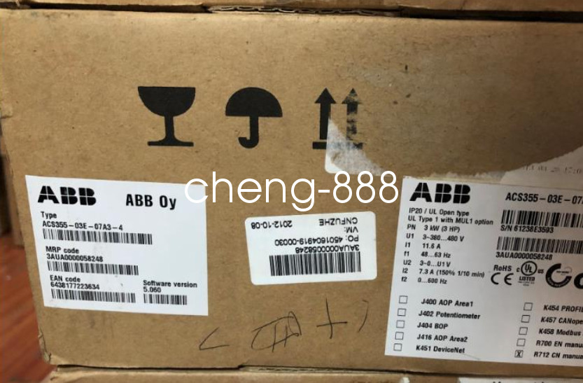 1PCS ABB ACS355-03E-07A3-4  380V 3KW  Frequency Converter  new via FedEx or DHL