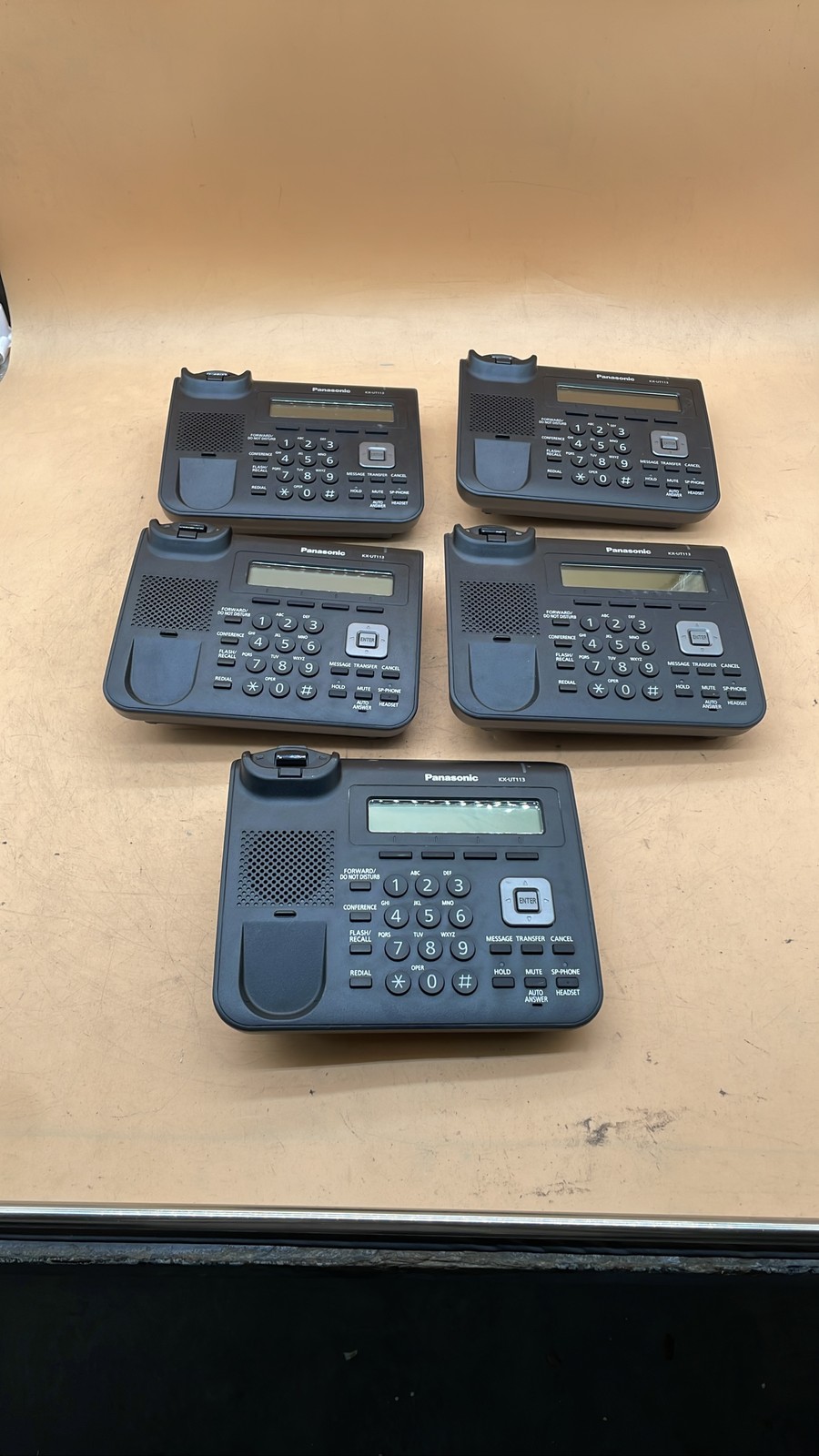 Panasonic KX-UT113-B Business IP Phone Telephone Base Units Only Lot of 5