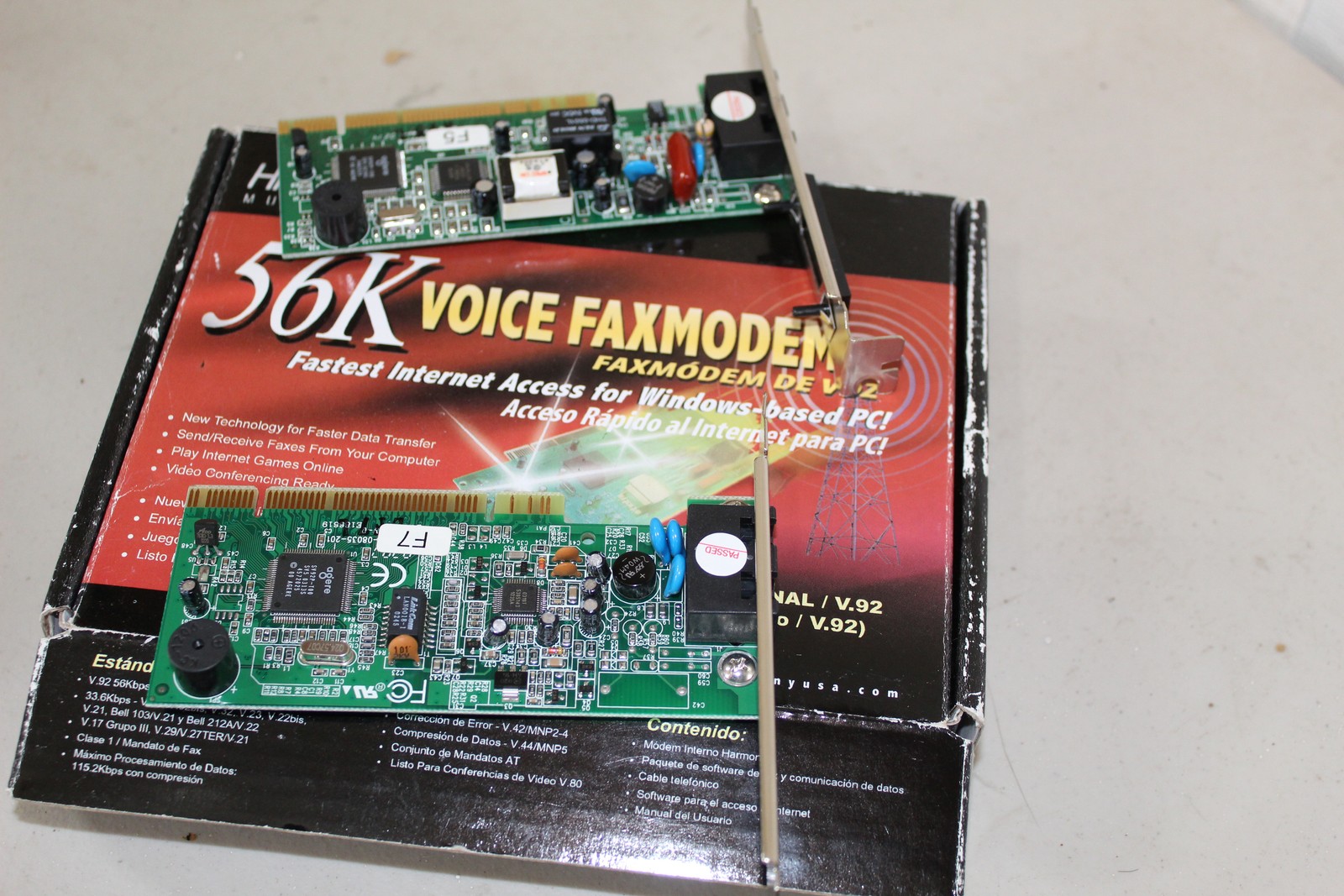 Harmony Multimedia 56K Voice Faxmodem V.92 PCI Lot of 2 Cards w/ Original Box