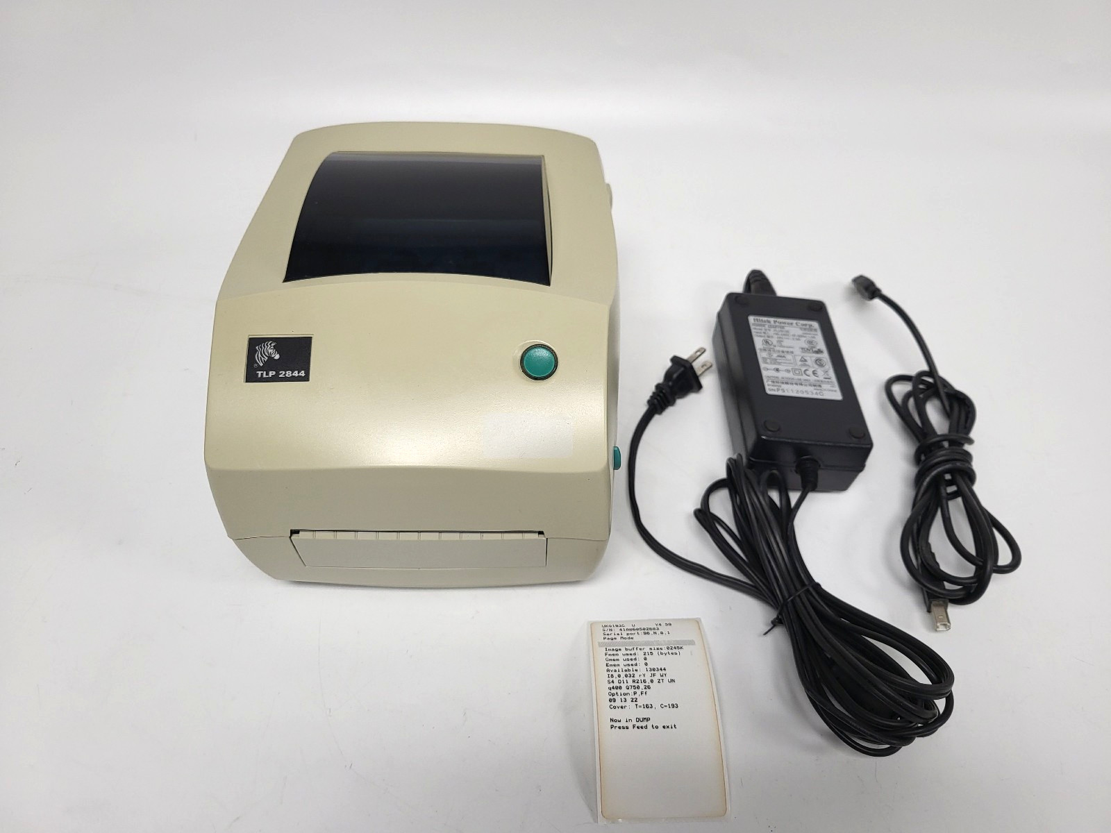 Zebra TLP 2844 Direct/Transfer Thermal Printer with Power Adapter, USB Cable