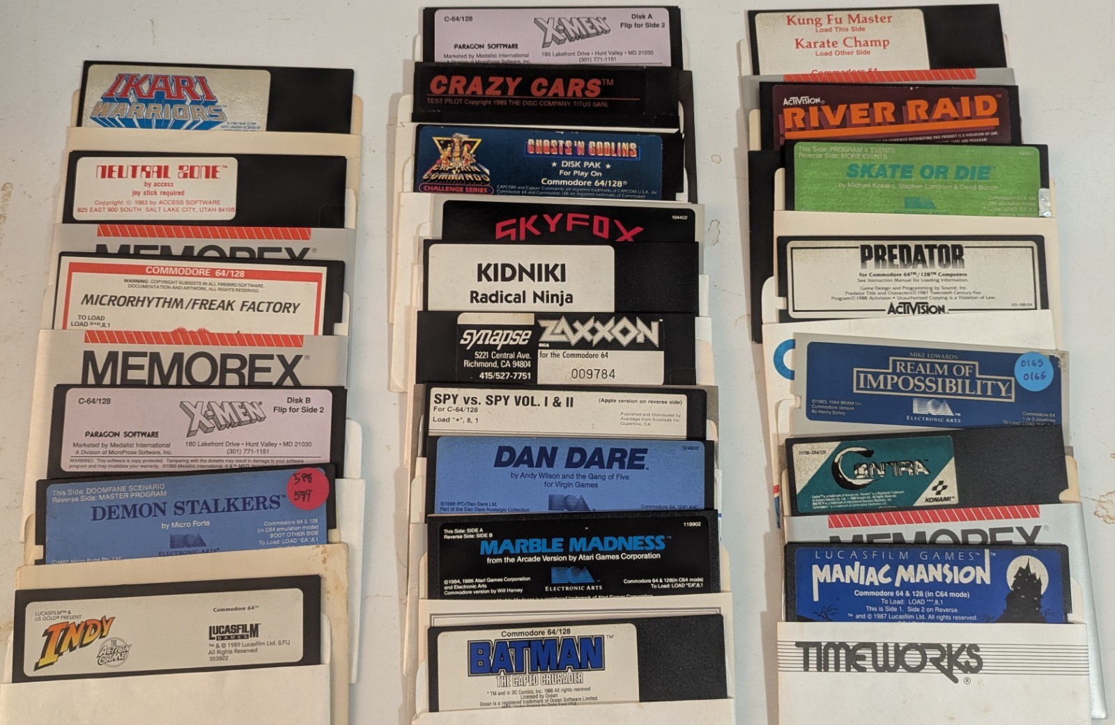 Commodore 64/C64 23 Original Games (Untested /As Is ,no returns )Maniac Mansion 