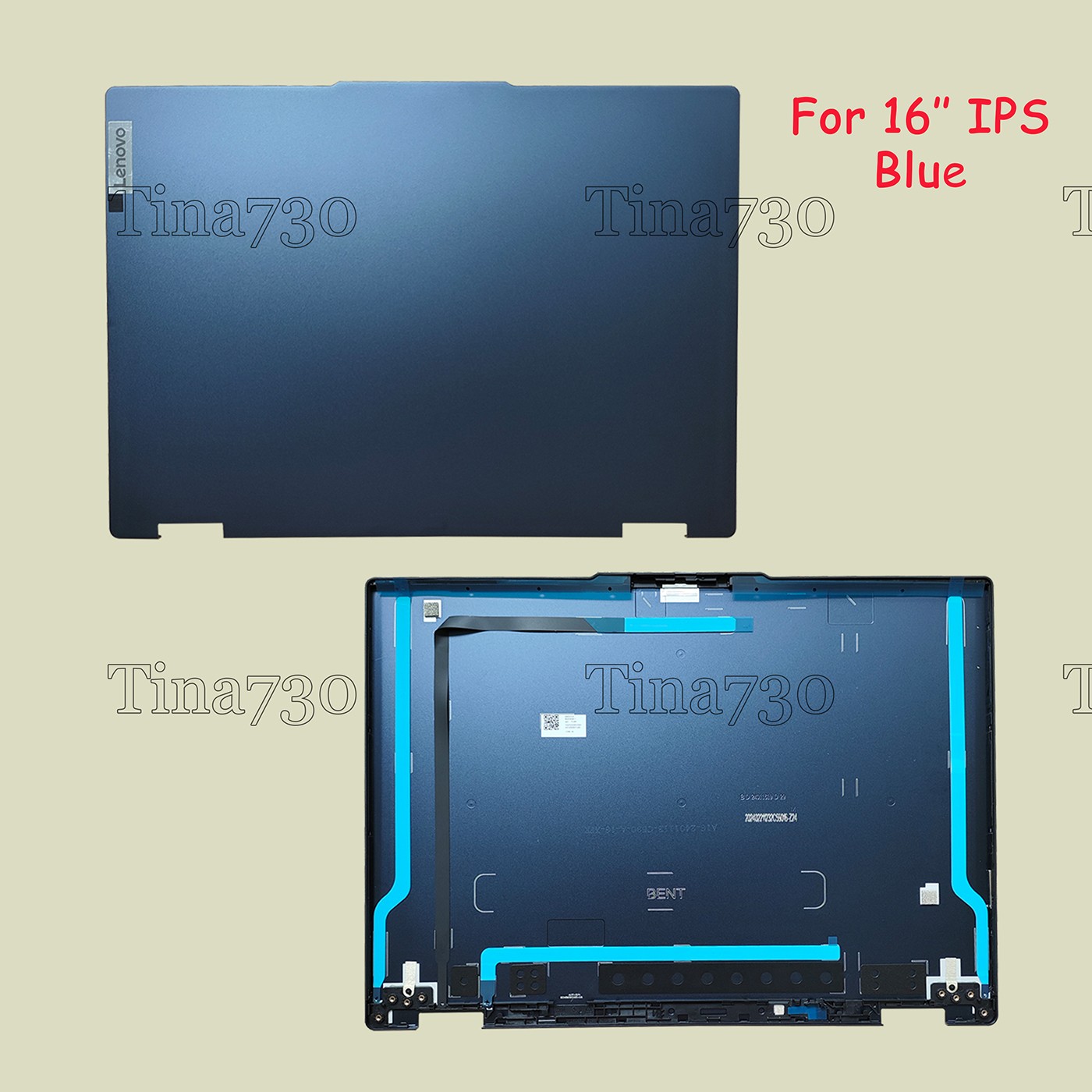 New IPS Lcd Back Cover Rear Lid For Lenovo ideapad 5 2-in-1 16AHP9 16IRU9 Blue