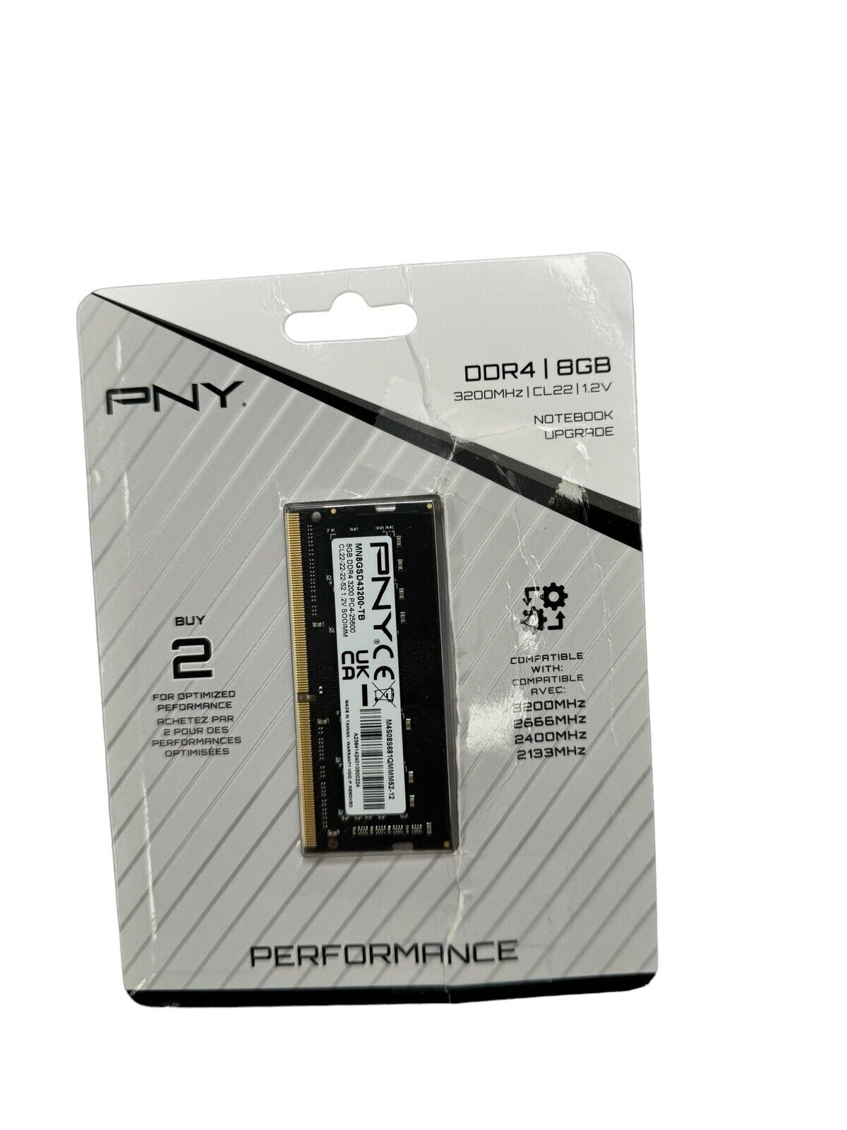 PNY - Performance 8GB DDR4 DRAM 3200MHz Notebook/Laptop Memory
