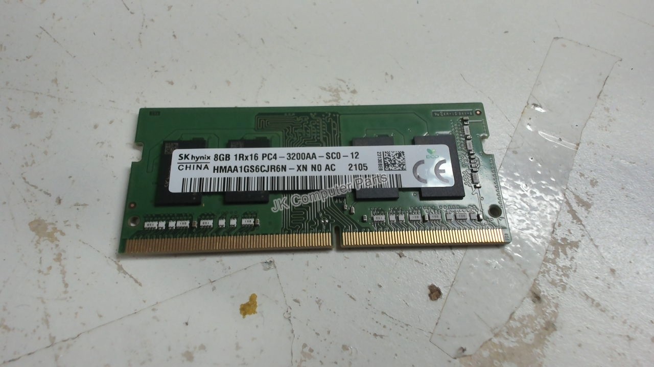 SK hynix 8GB 1Rx16 PC4-3200AA SoDIMM Non-ECC DDR4 Laptop Memory RAM KRVFX