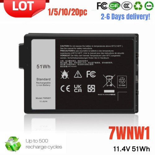 ✅LOT 1-20x 7WNW1 Battery Dell Latitude 5420 5424 7424 RUGGED EXTREME Sreies