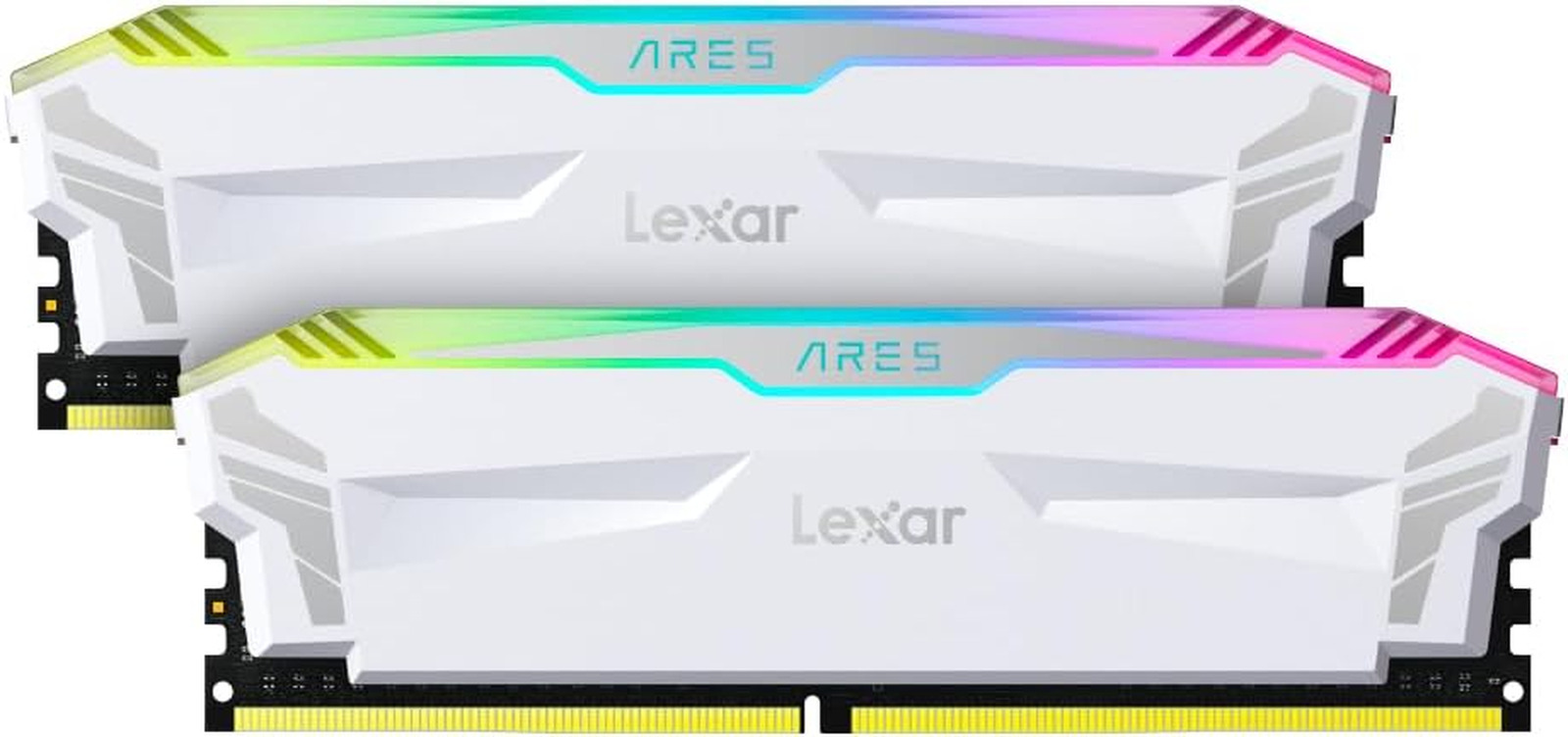 Lexar 16GB (2X8Gb) ARES RGB DDR4 RAM 4000Mt/S CL18 Desktop Memory, White (LD4EU0