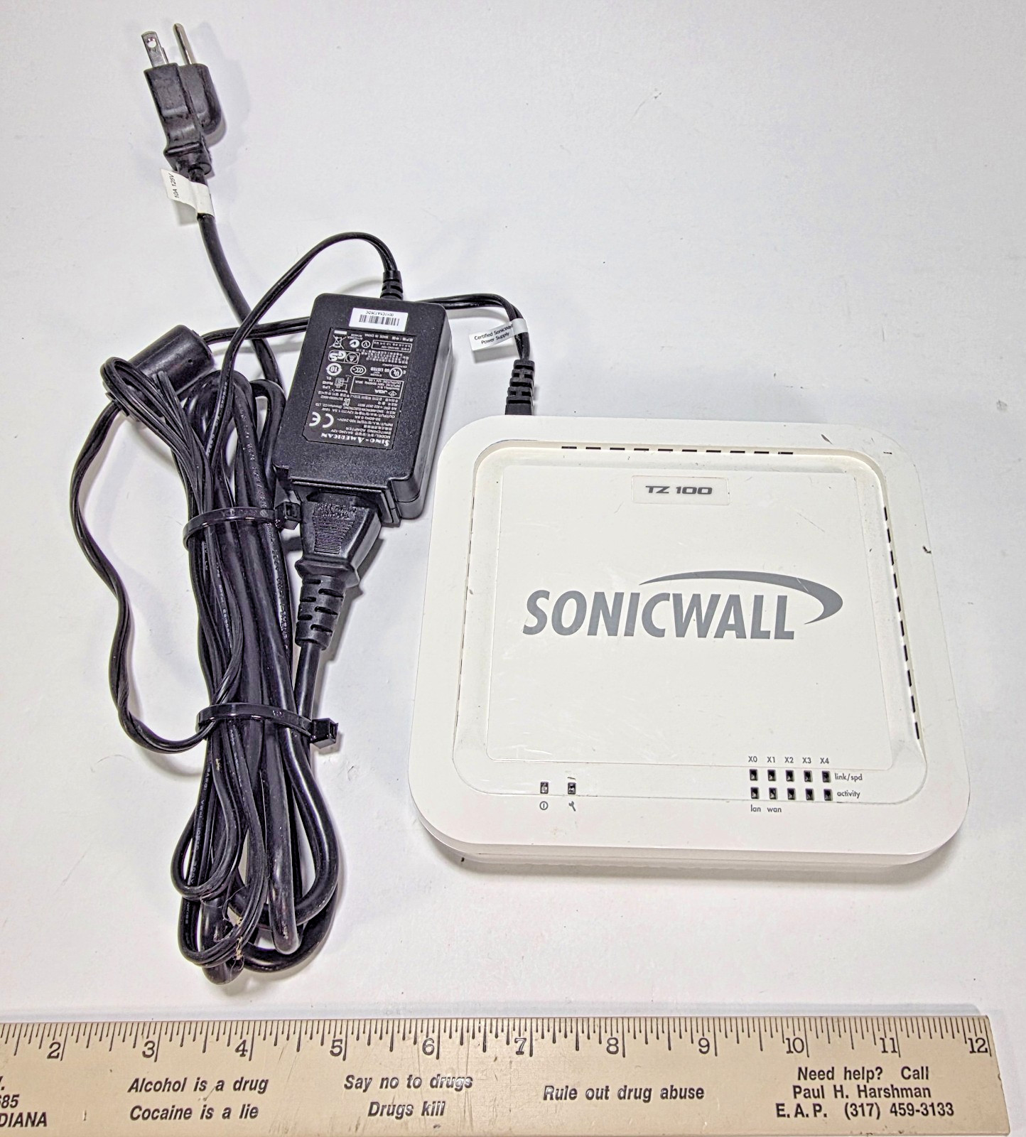 SonicWALL TZ 100 APL22-07F Network Security Firewall Appliance + Power Supply