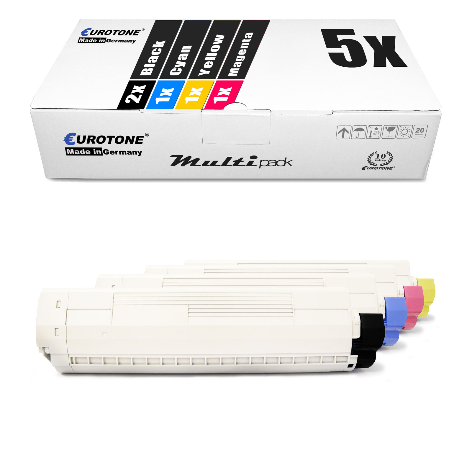 5x Toner for OKI MC 860 like Set all Colors Cartridges CMYK