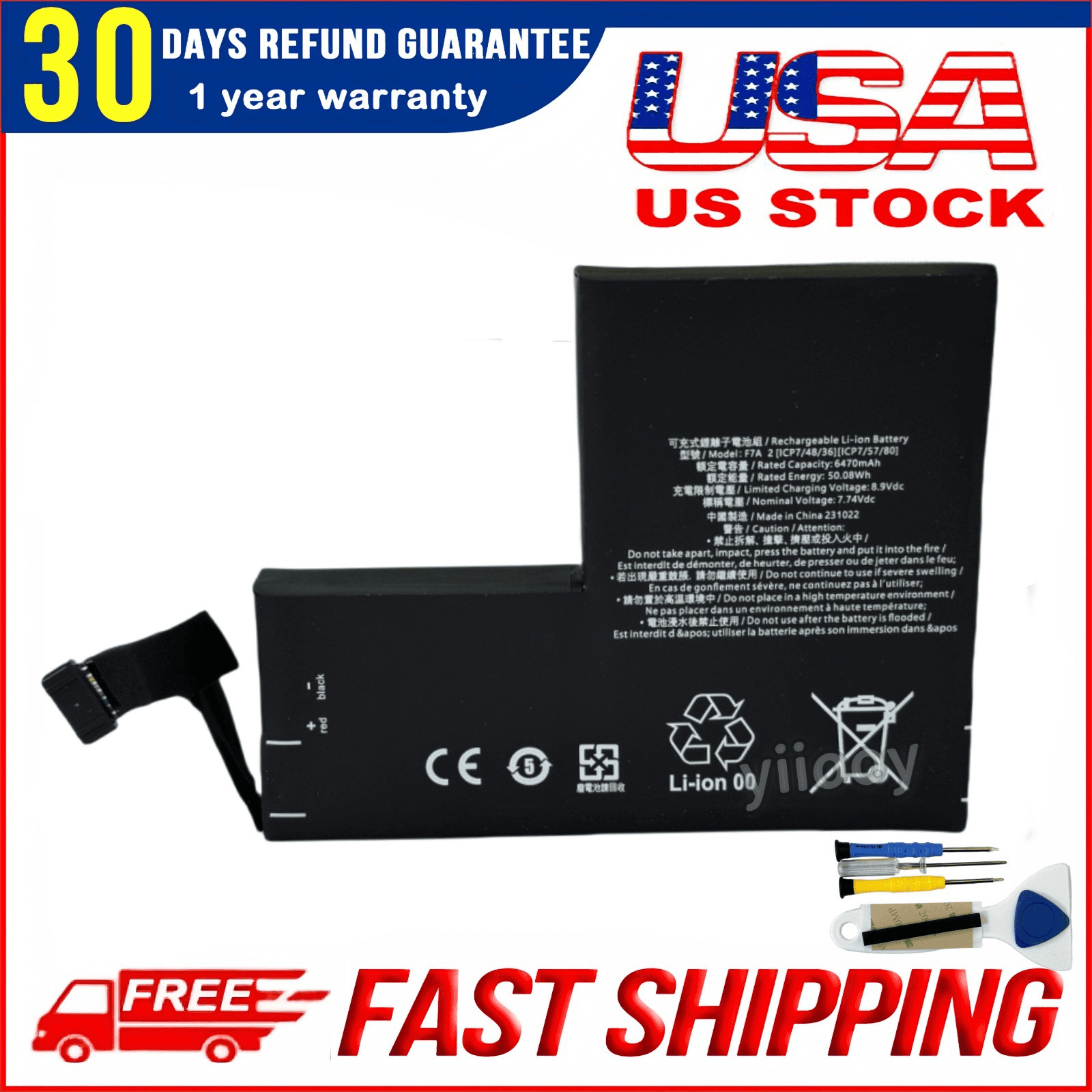 New 50.08Wh F7A F7G Battery For Steam Deck LCD/OLED Versions Handheld Gaming PC
