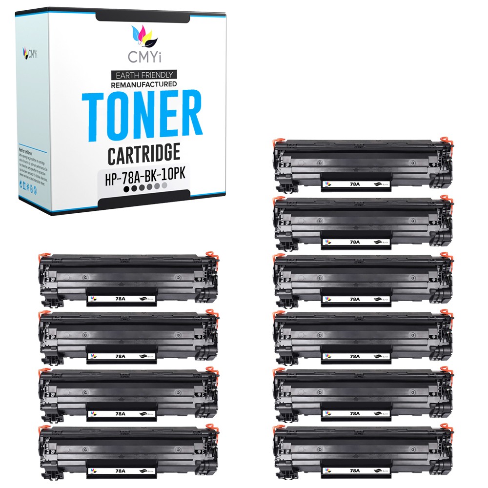 10PK CMYi Replacement 78A Combo Pack Toner Cartridges for HP LaserJet Pro P1566