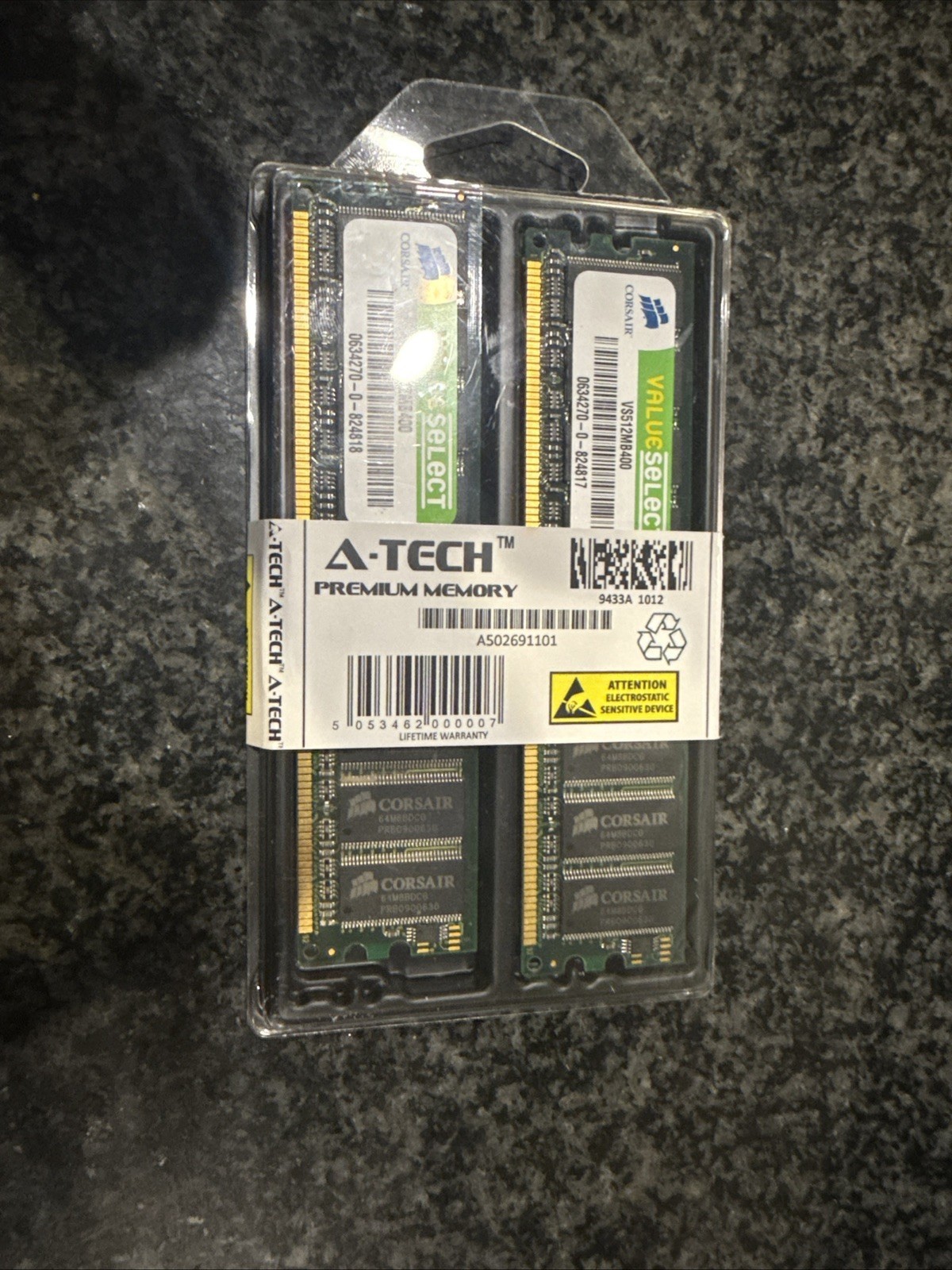 Corsair Value Select 512MB (2x256MB) DDR400 PC3200 RAM Retro Gaming