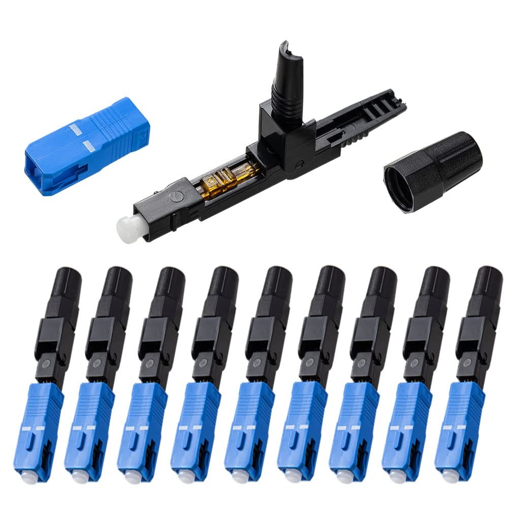 100Pcs SC-UPC Fiber Optical Fast Cold Connector Single Mode Adapter Plug