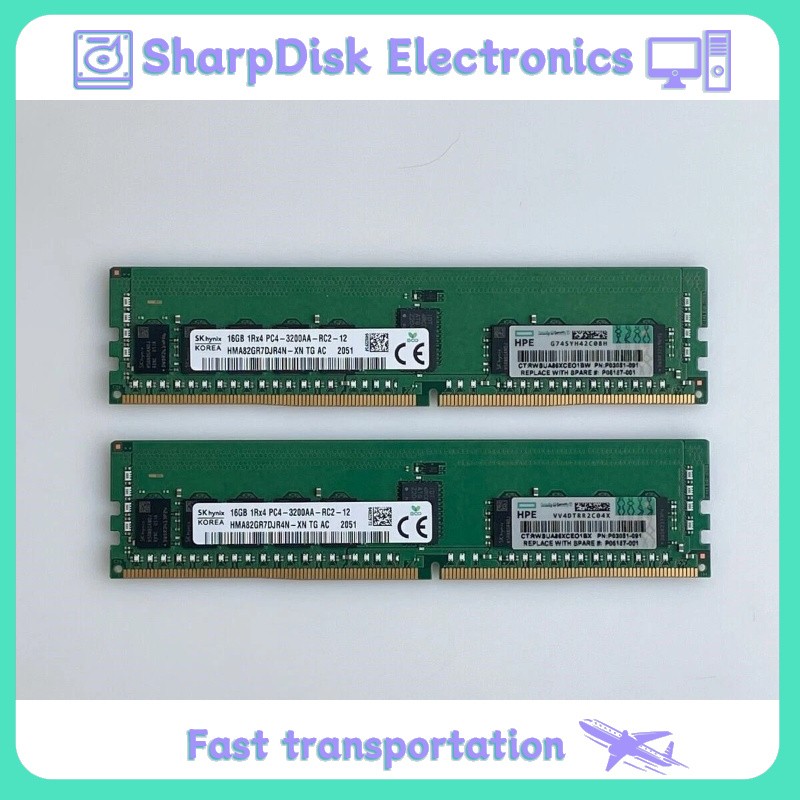 New HPE P06029-B21 P11442-091 16GB 1Rx4 DDR4 PC4-3200AA ECC Server RAM Memory