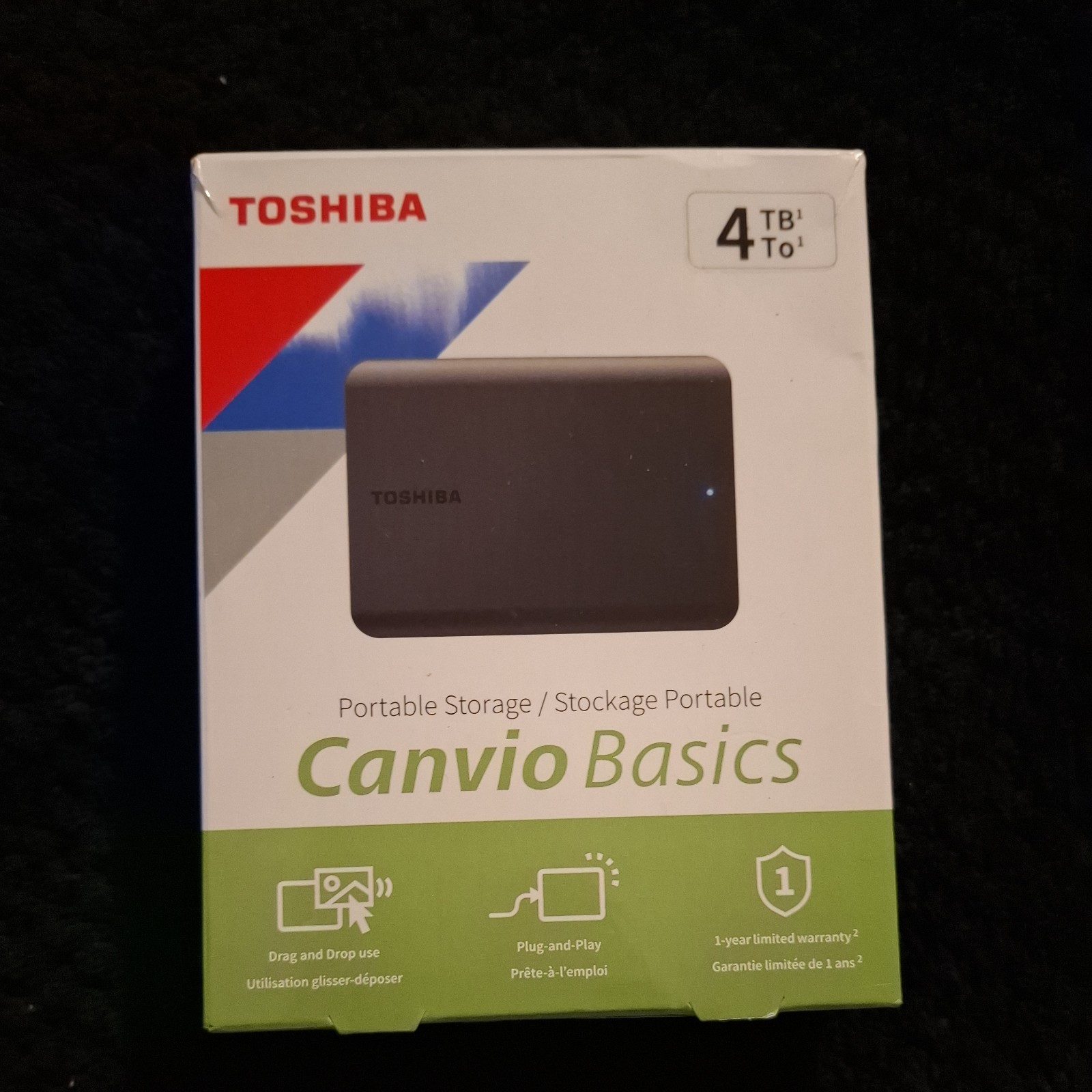 4TB Toshiba Canvio Basics USB3.2 External Hard Drive - Black