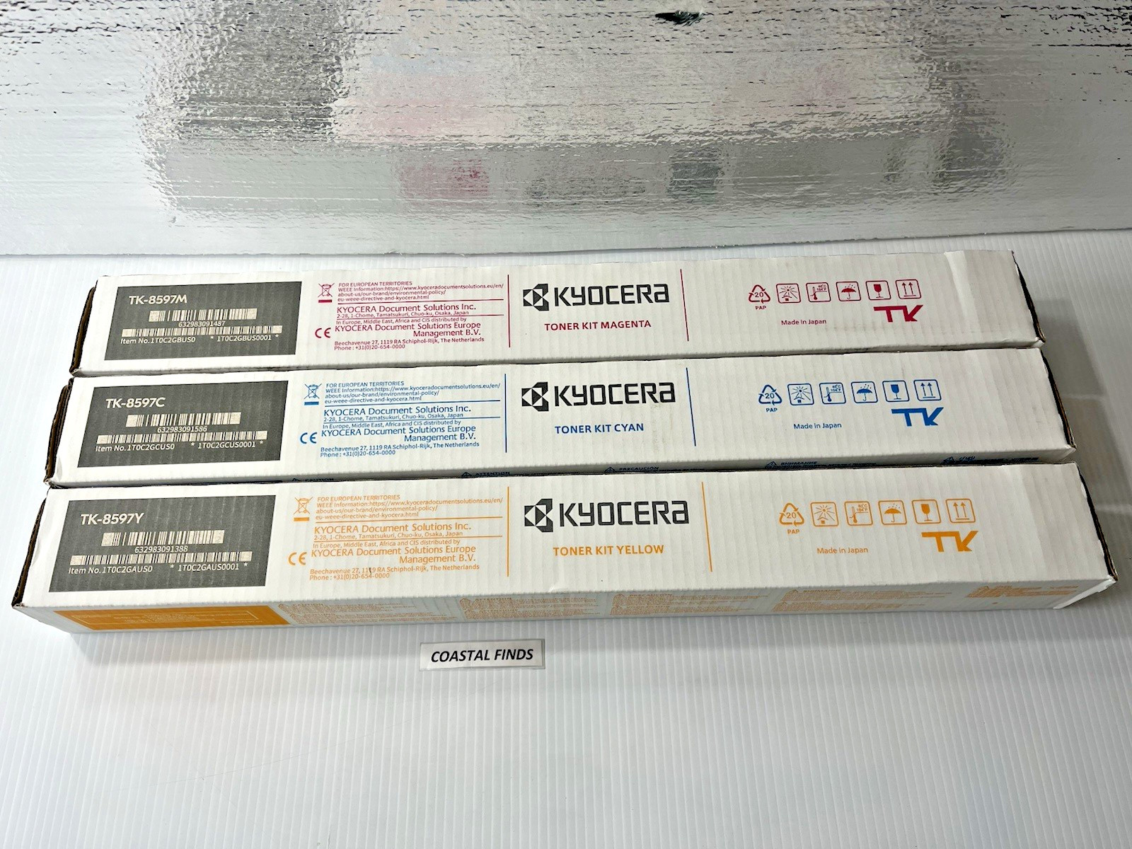 Kyocera TK-8597 CMY Color Toner Set (3) OEM NEW Sealed TK-8597C TK-8597M ""97Y