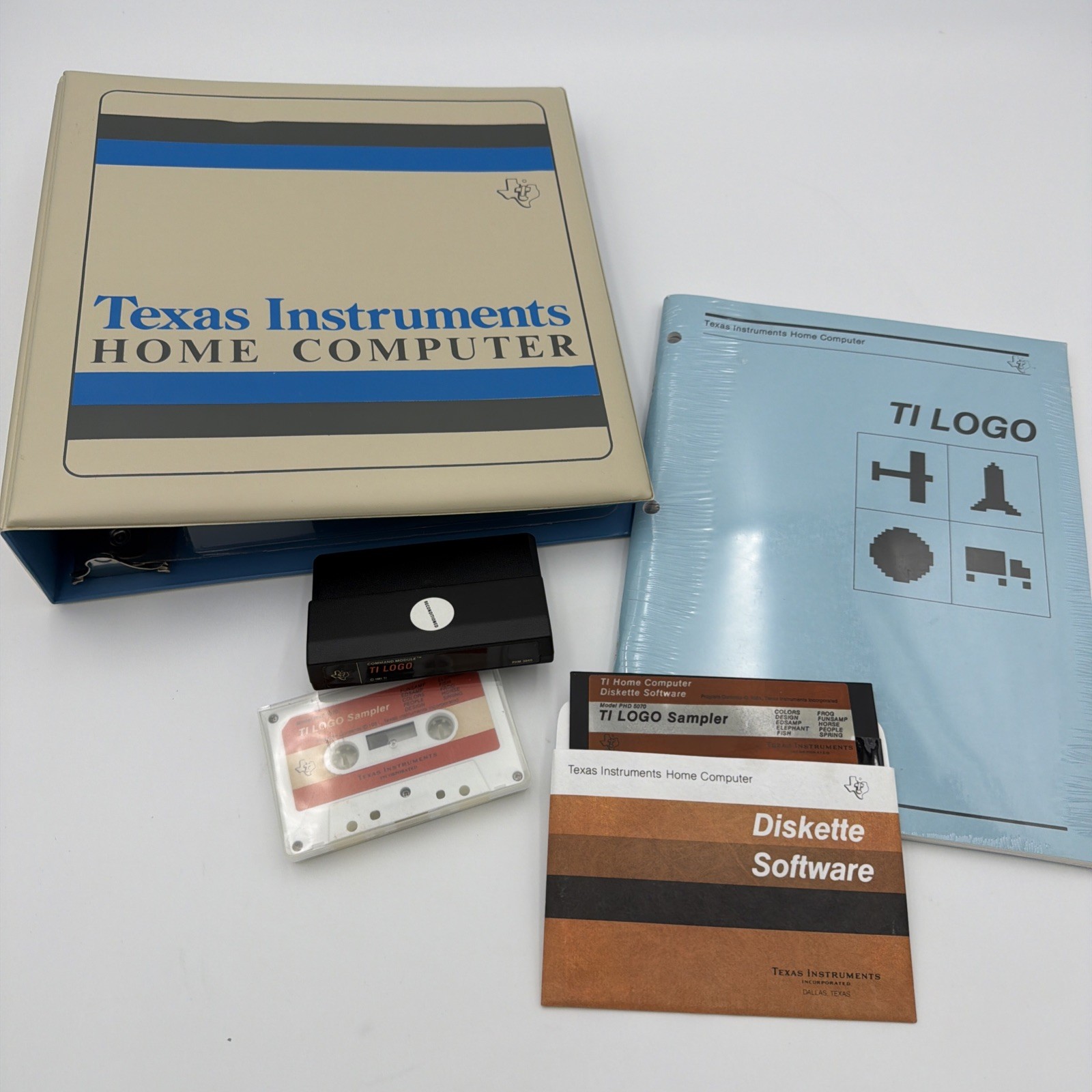 TI LOGO PHM3040 + PHD5070 Disk Tested Sealed Manual TI-99/4A Complete Set