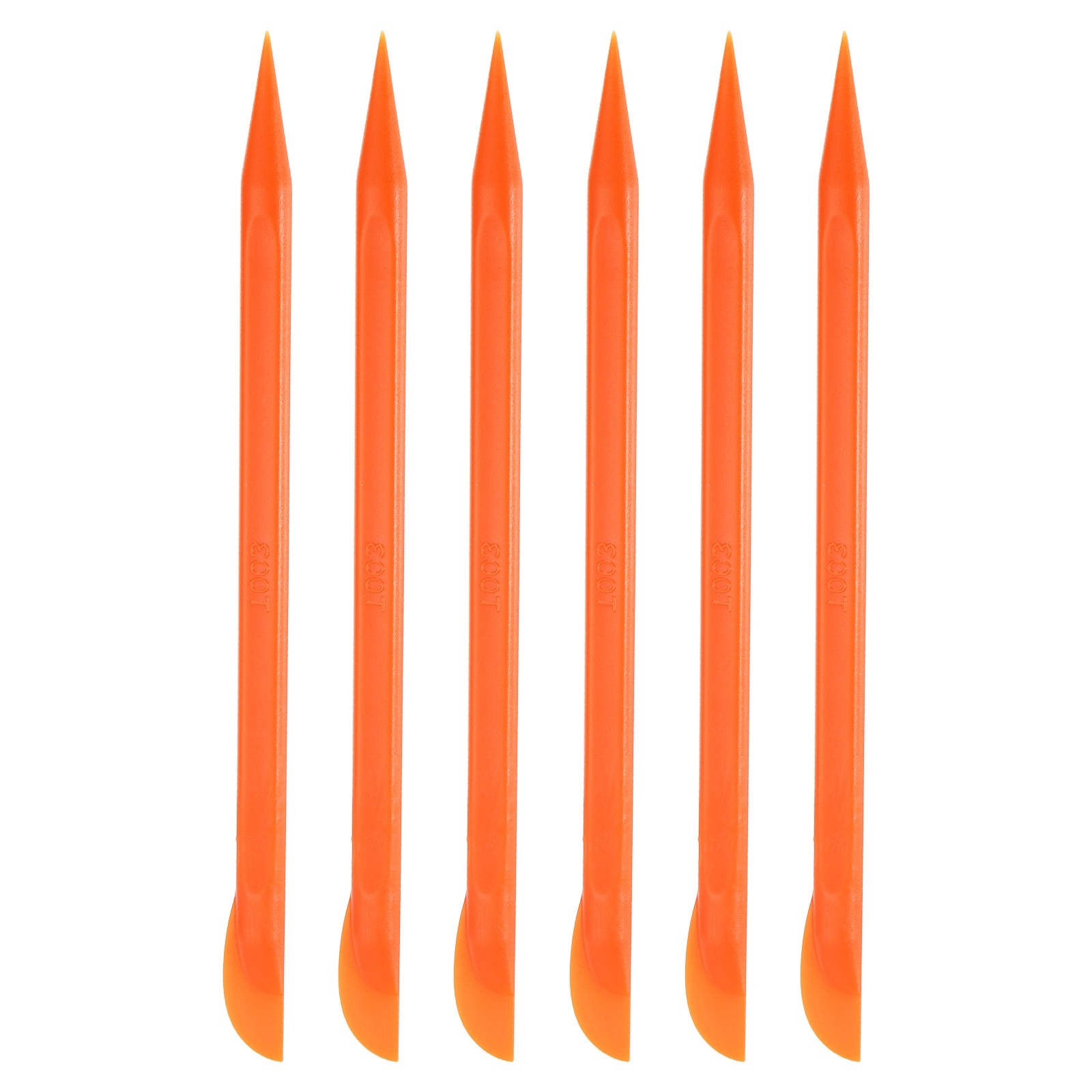 6pcs Plastic Spudger Pry Tool 8x130mm Opening Pry Repair Tool Kit, Orange