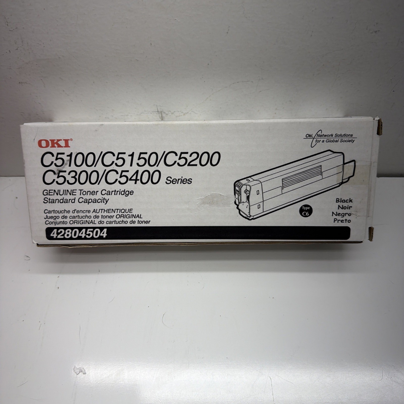 Oki 42804504 Black Standard Yield Toner Cartridge for C5100 / C5150 / C5200