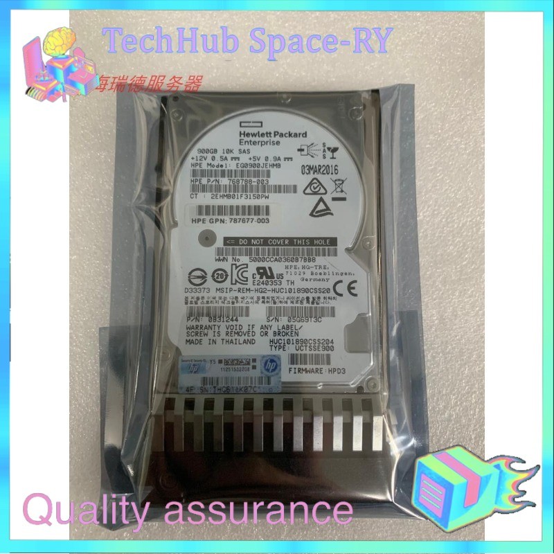 HPE J9F47A 787647-001 900GB SAS 10K 2.5in 12Gbps MSA SFF ENT HDD Hard Drive