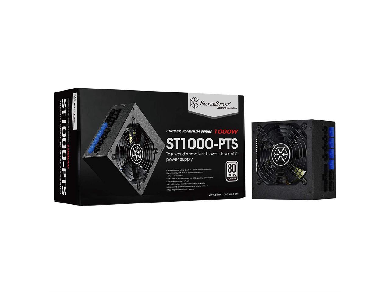 SilverStone 1000W, ATX, single +12V rails with 83A output, Silent 120mmFan with