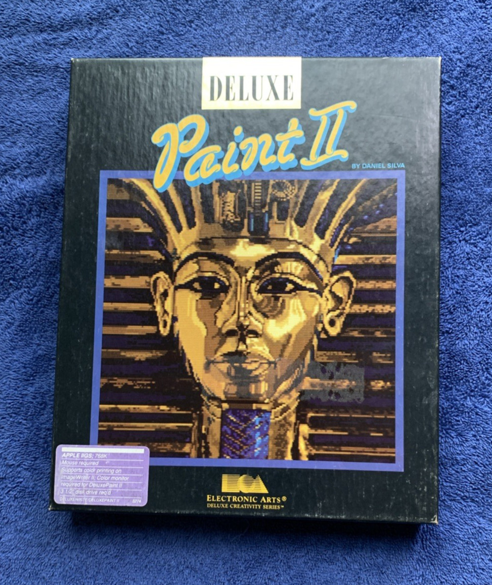 Vintage Deluxe Paint II Software by Electronic Arts for Apple IIGS; Boxed