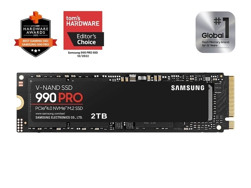 Brand New Samsung 990 PRO 2TB Internal SSD, PCle Gen 4x4 NVMe M.2, MZ-V9P2T0B/AM