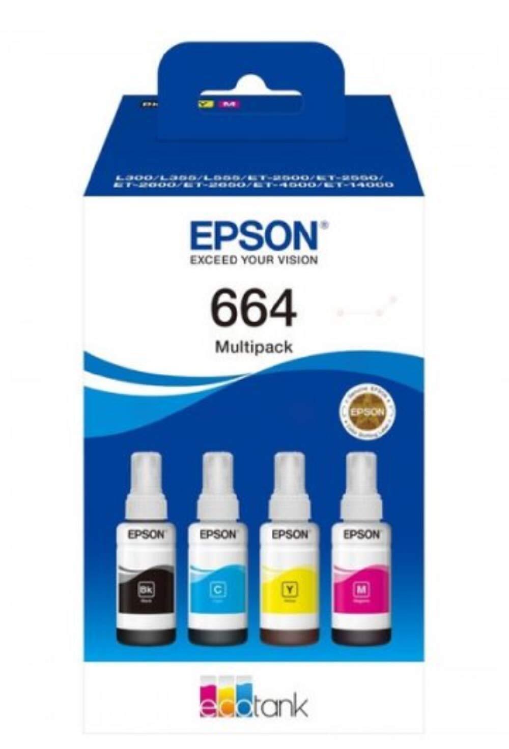 Epson C13T664640 Tinte (4) Cyan, Magenta, gelb, schwarz 280 ml 25.000 Seiten Fla