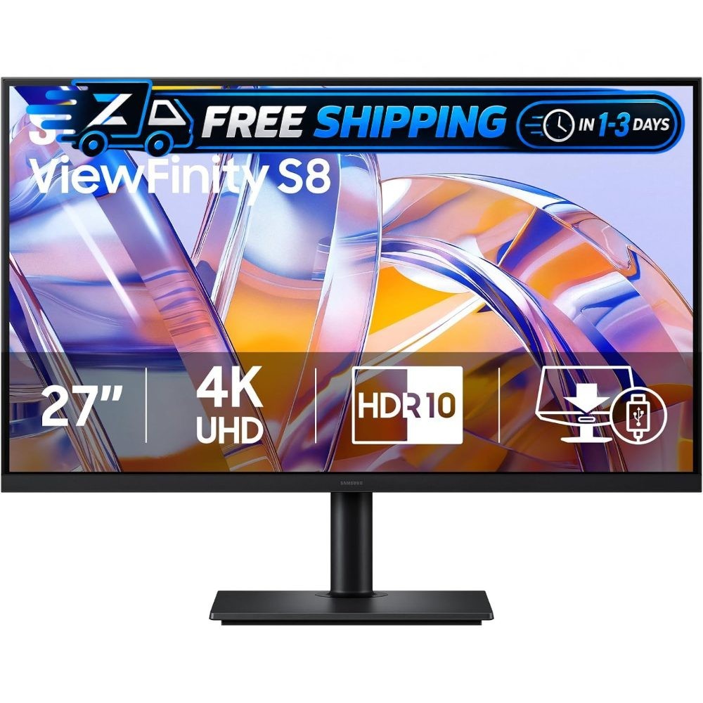 Samsung 27 inch ViewFinity S8 LS27H802UANXGO 4K UHD HDR10+ Monitor