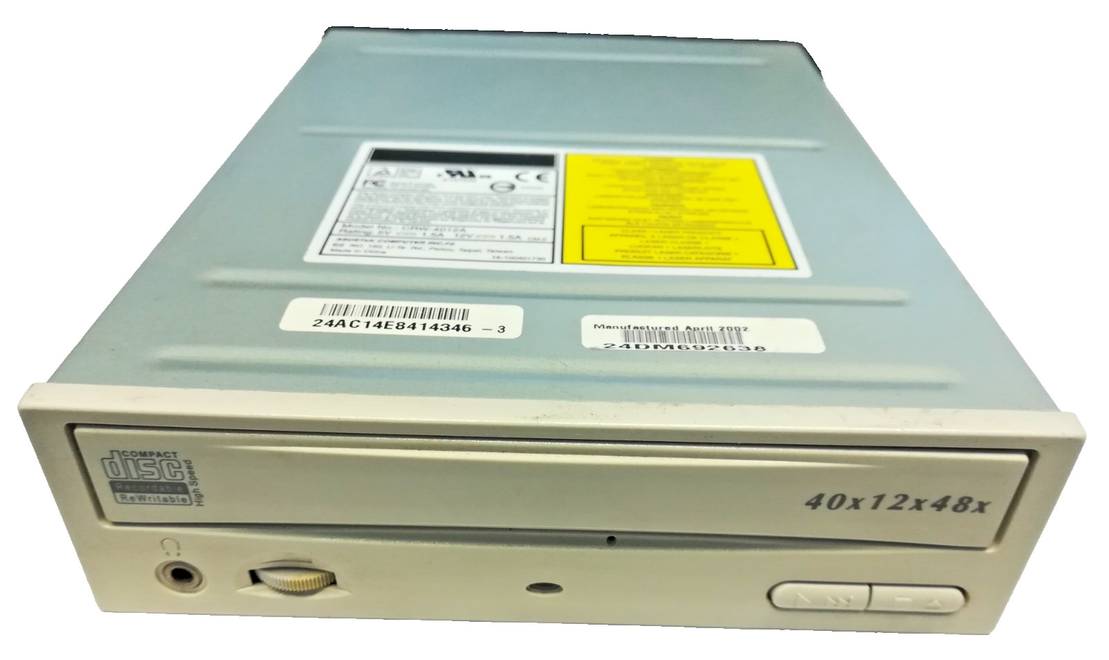 ASUS CRW-4012A***CD-RW***DRIVE BURNER IDE DRIVE***#LW1714