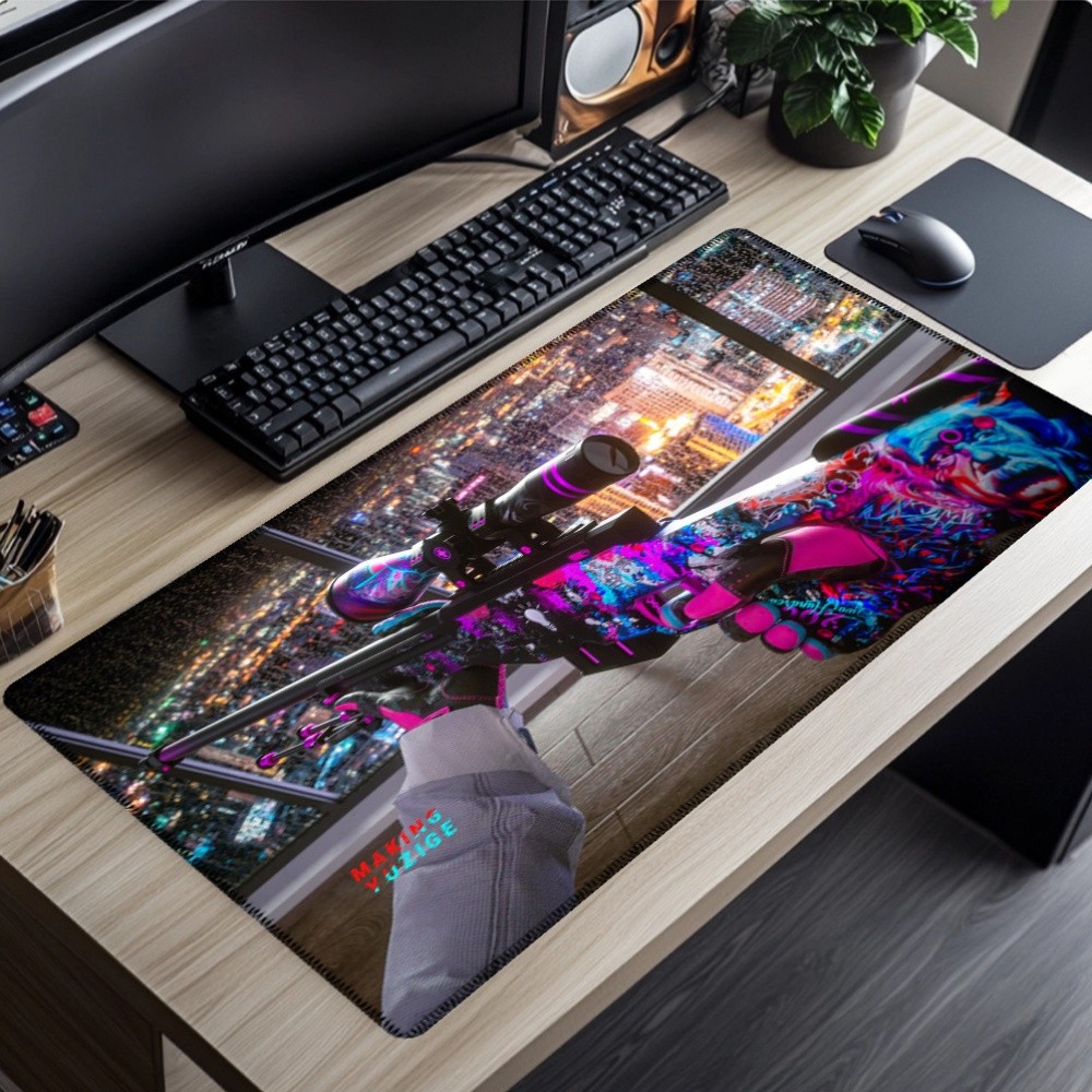 1pc Counter-Strike 2 Multi-Size Extra-Thick Gaming Mouse Pad, Large Desk Mat w