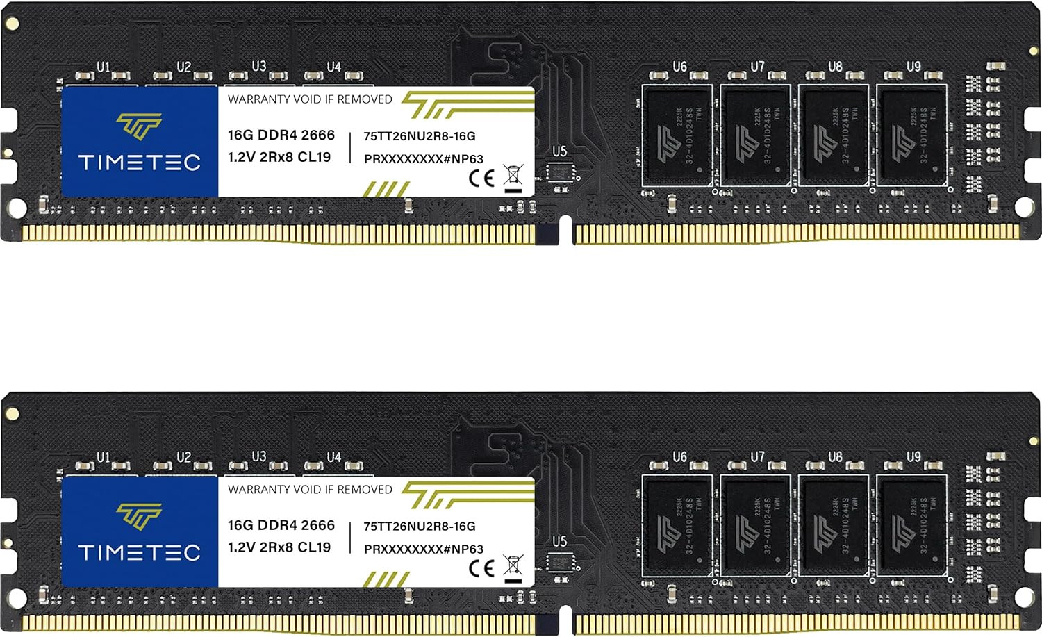 Premium 32GB KIT (2X16Gb) DDR4 2666Mhz (PC4-2666V) PC4-21300 UDIMM Desktop RAM –
