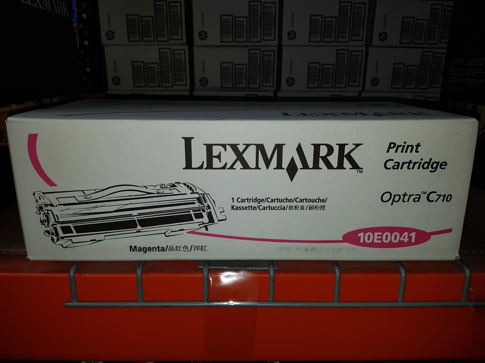 Genuine Lot of 4 Lexmark 10E0041 10E0042 10E0043 10E0044 MYK Toners + Roll BNIB