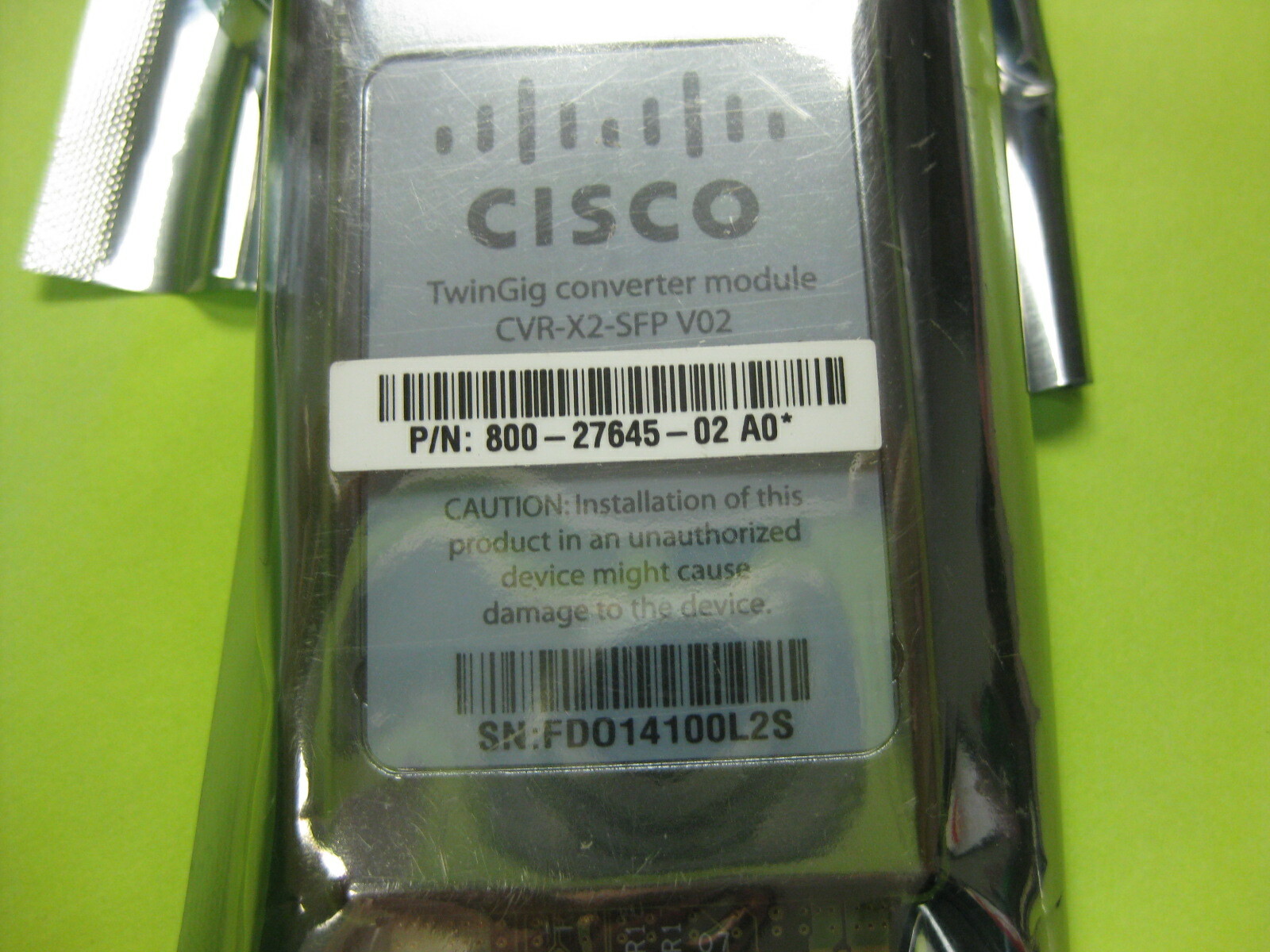 NEW Cisco CVR-X2-SFP TwinGig Converter Module 800-27645-02