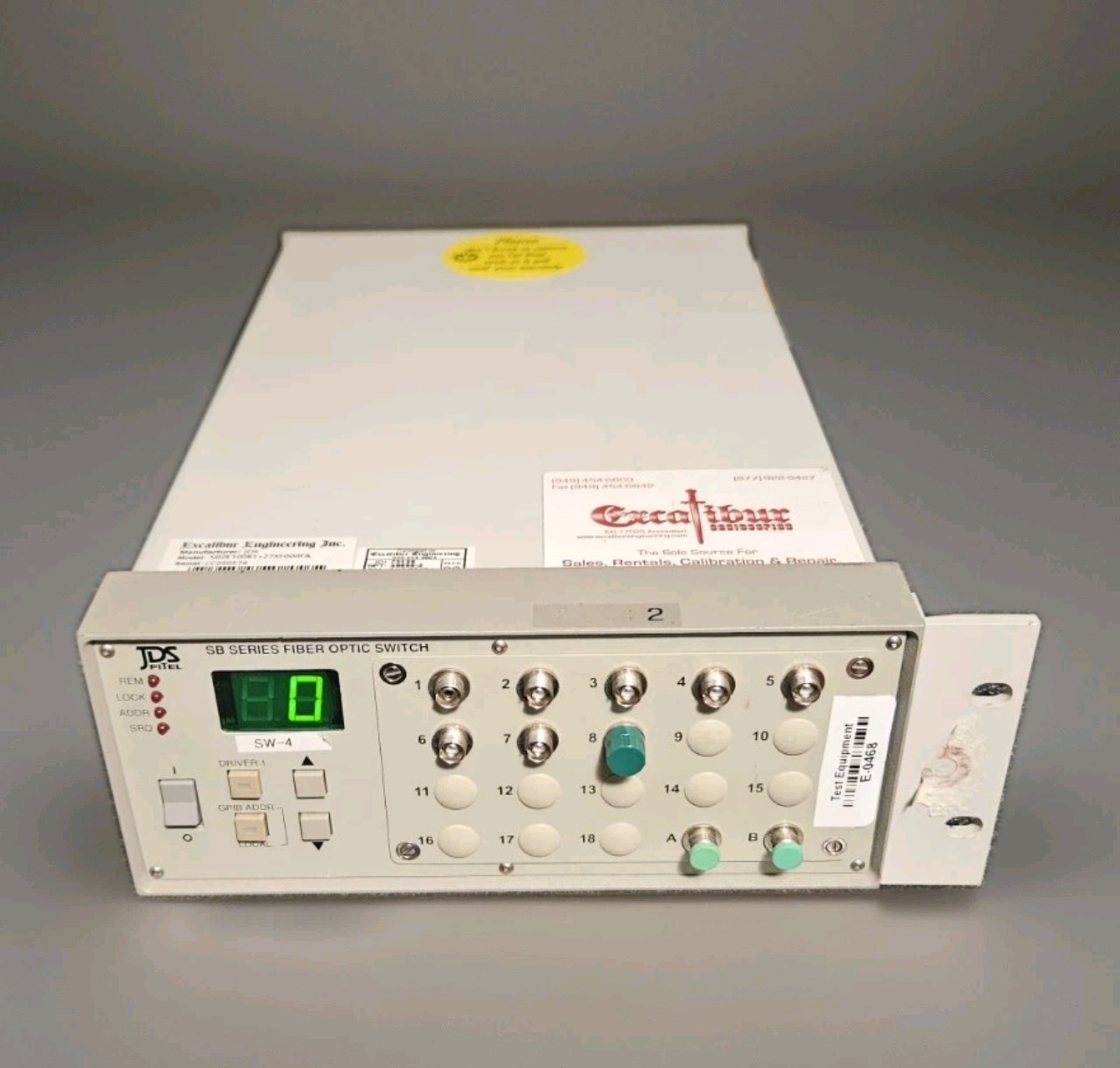 JDS Uniphase SB Series Fiber Optic Switch 2x8 Ports (SB2E10081-27XF000FA)