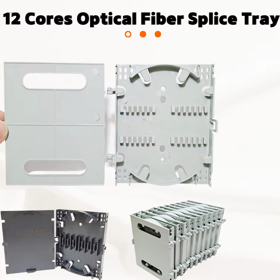10pcs 12 Cores Mini Fiber Optic Splice Tray FTTH Optical Fiber Protection Box