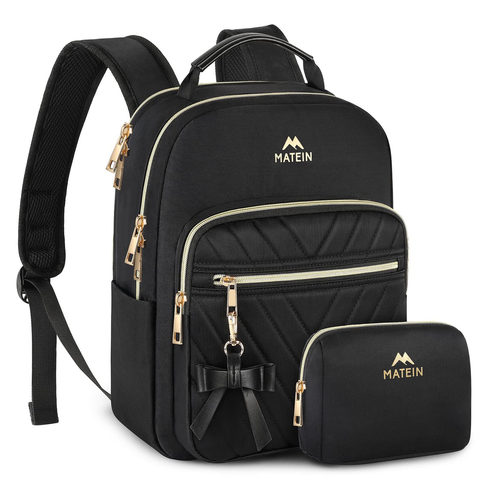 MATEIN Mini Backpack for Women, Stylish Daypack Purse, Small-12.9 inch, Black
