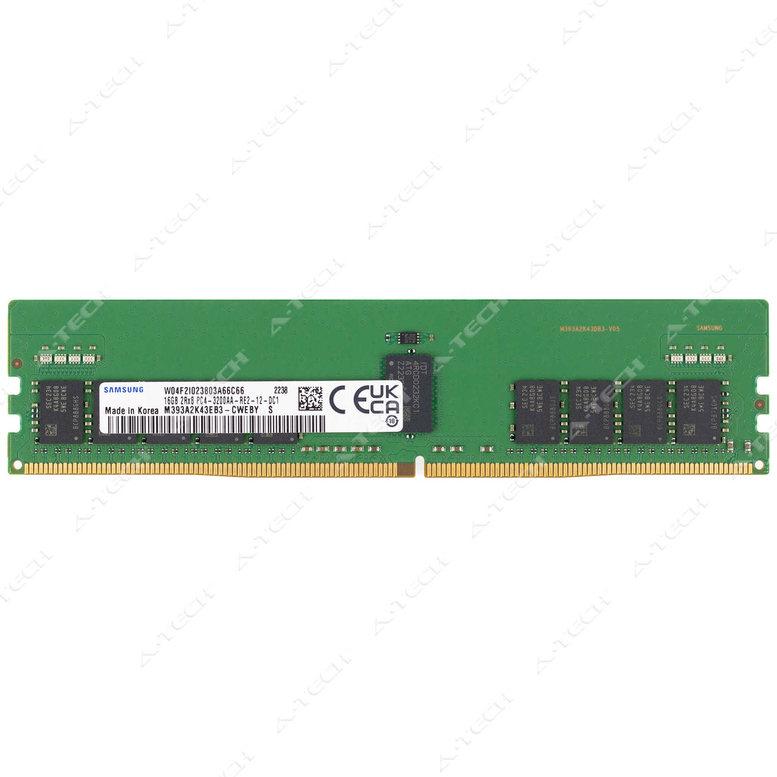 Samsung 16GB DDR4 3200MHz PC4-25600 ECC RDIMM Server Memory RAM M393A2K43EB3-CWE