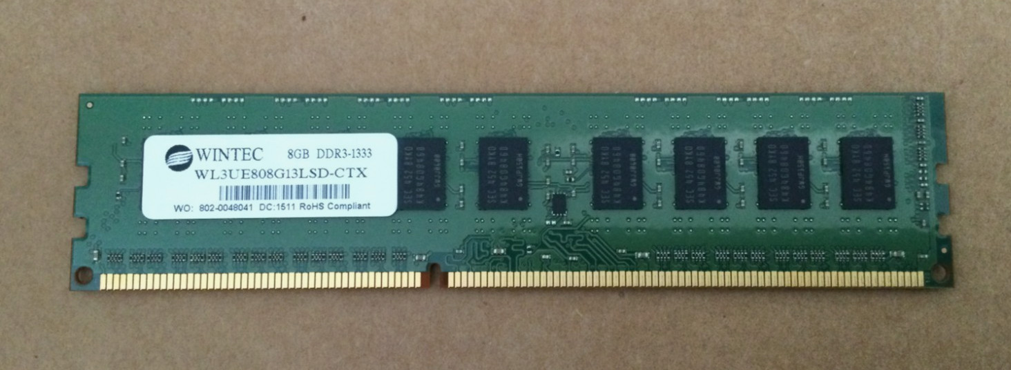 WINTEC WL3UE808G13LSD-CTX 8GB PC3-10600R DDR3-1333 MEMORY RAM LOT 4PCS