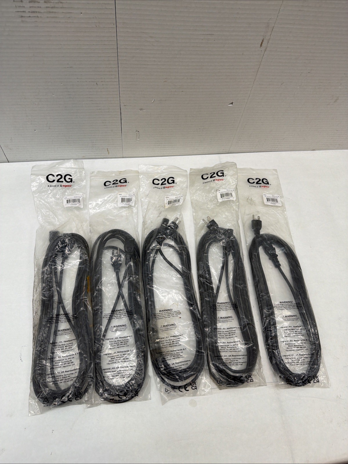 Legrand Av C2g Power Cable-heavy-duty 18awg - Power Iec 320 En 60320 C13 5 Pack