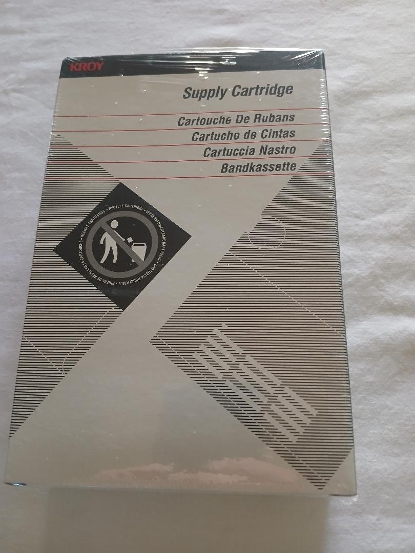 New Kroy Supply Cartridge 2262853 5" X 80' Black on Clear OEM Ships FREE Fast