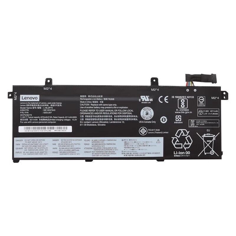  Genuine 51Wh L18M3P73 Battery For Lenovo ThinkPad T490 T495 P43S L18C3P71 OEM