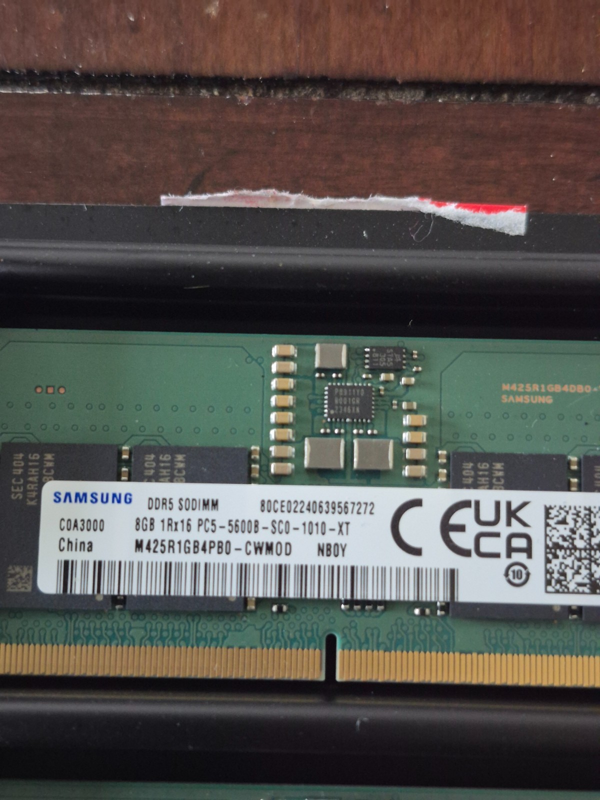 Samsung 16GB (2x8GB) DDR5 SO-DIMM PC5-5600B 262-Pin Non-ECC M425R1GB4PB0