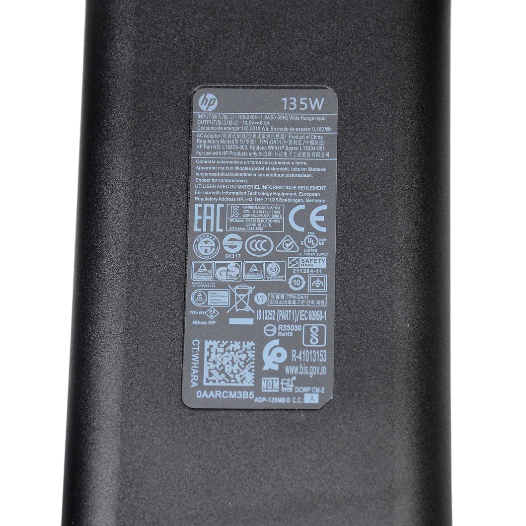 135W 19.5V 6.9A AC Adapter for HP TPN-CA13 Blue Tip 4.5mm L15537-001 Replacement